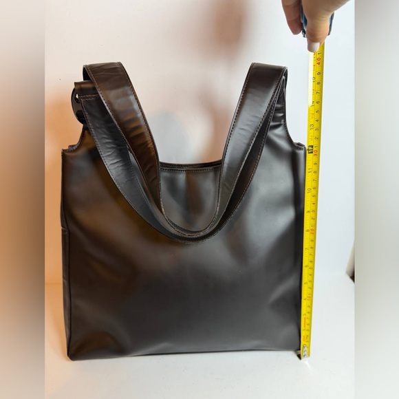 Salvatore Ferragamo Brown Matte Leather Shoulder Bag - Picture 9 of 14